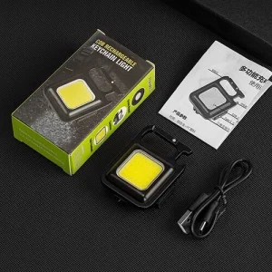 800 Lumens Mini COB Flashlights Bright Rechargeable Keychain Small Flashlight