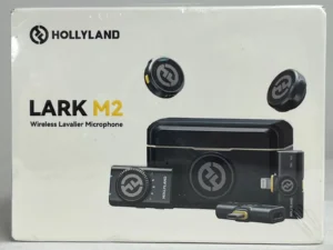 Hollyland LARK M2 Shine Charcoal Wireless Lavalier Mic Combo – Dual Wireless Mic System for Video, Vlogging & Interviews